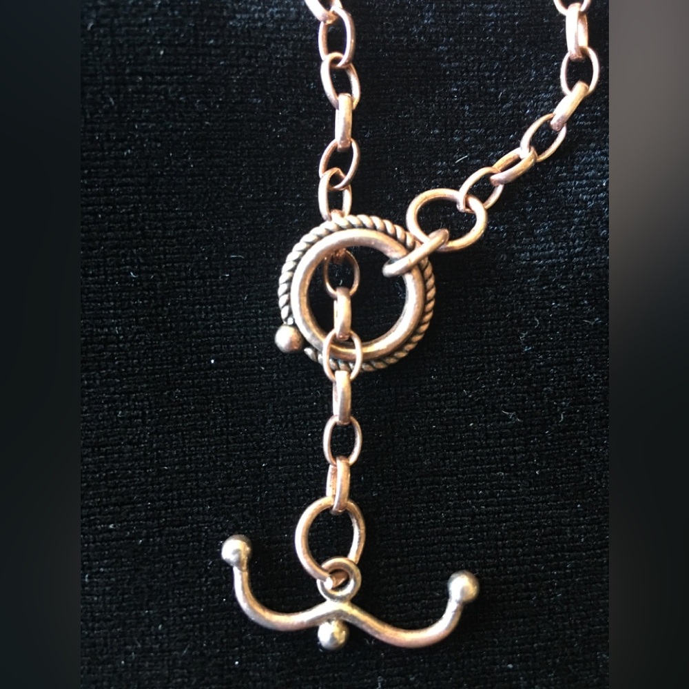 Copper necklace.